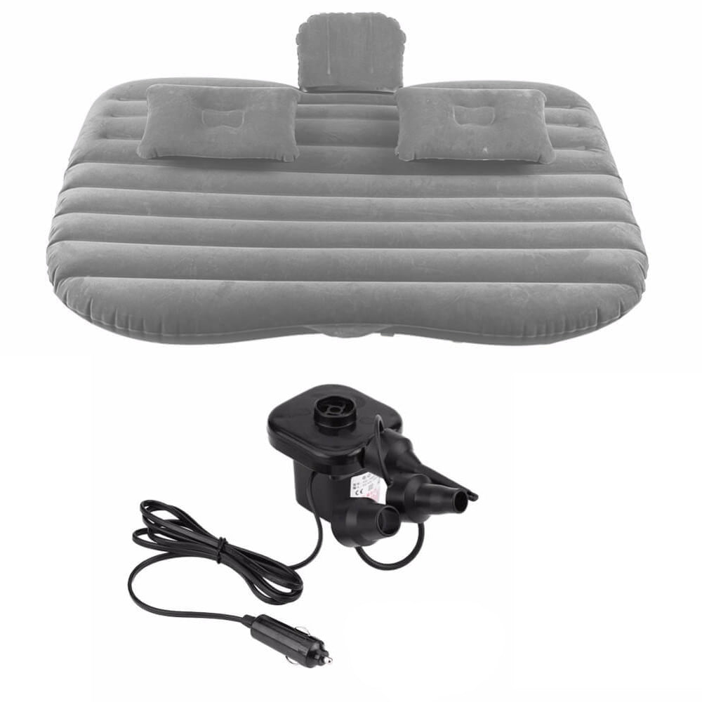 Oshotto Multifunctional Car Travel Bed Mattress with Two Air Pillows, Car Air Pump for All Cars (Grey)