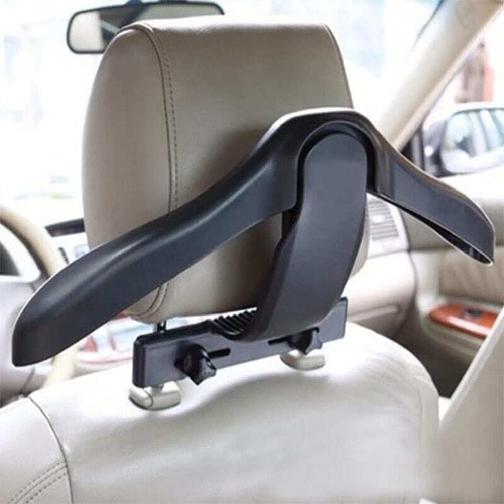 Oshotto CH-04 Detachable Headrest Car Coat Hanger Back Seat Clothes Holder for Suit Coats Blazer Jackets for All Cars (Black)