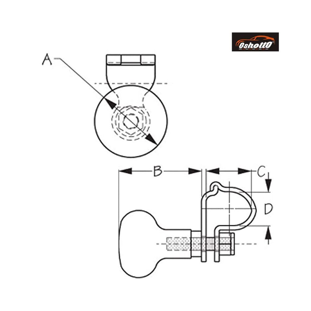 Oshotto Power Handle (SK-005) Car Steering Knob For All Cars