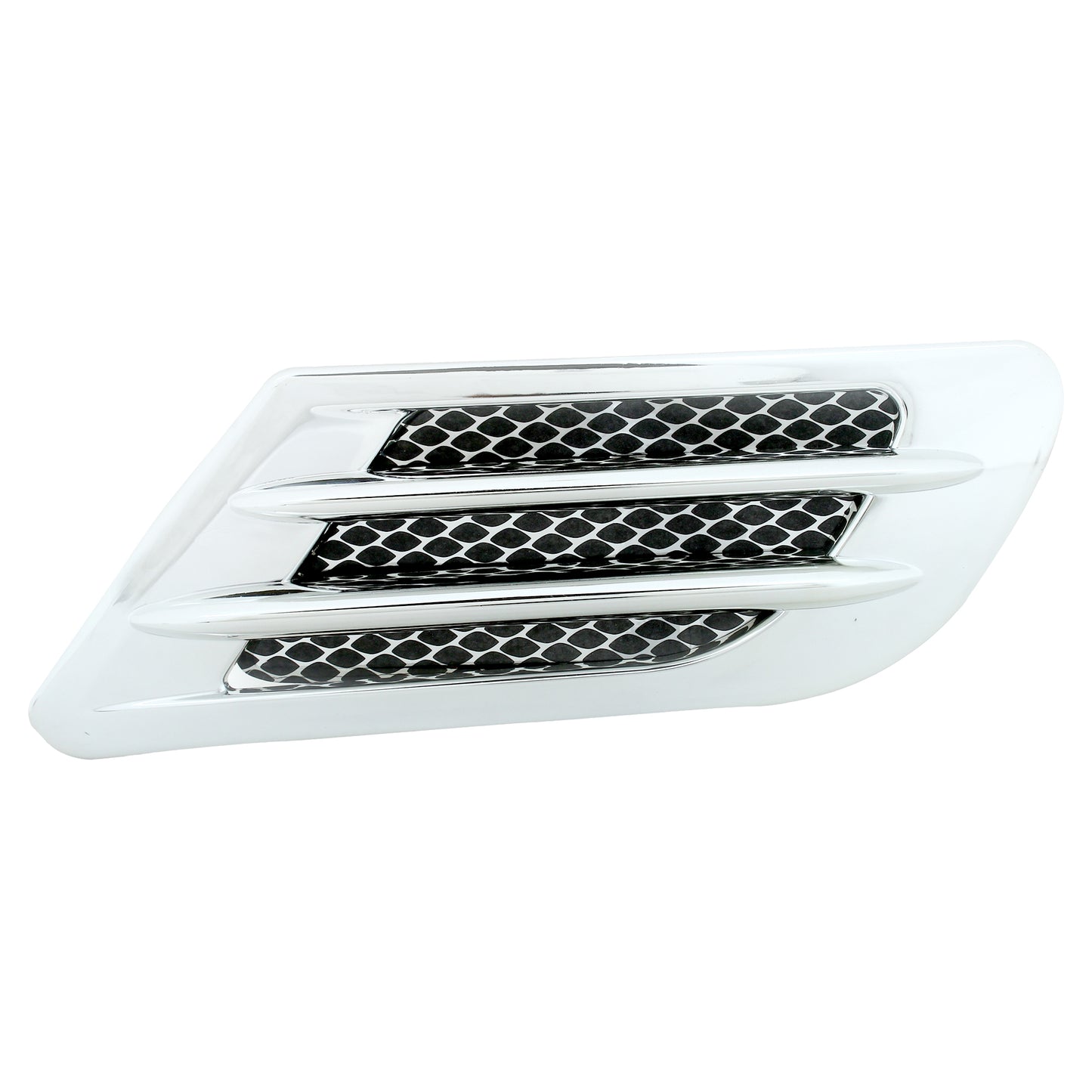 Oshotto Car Decorative FD-697 Electroplate Air Flow Intake Scoop Turbo Bonnet Vent Hood for All Cars (Chrome)