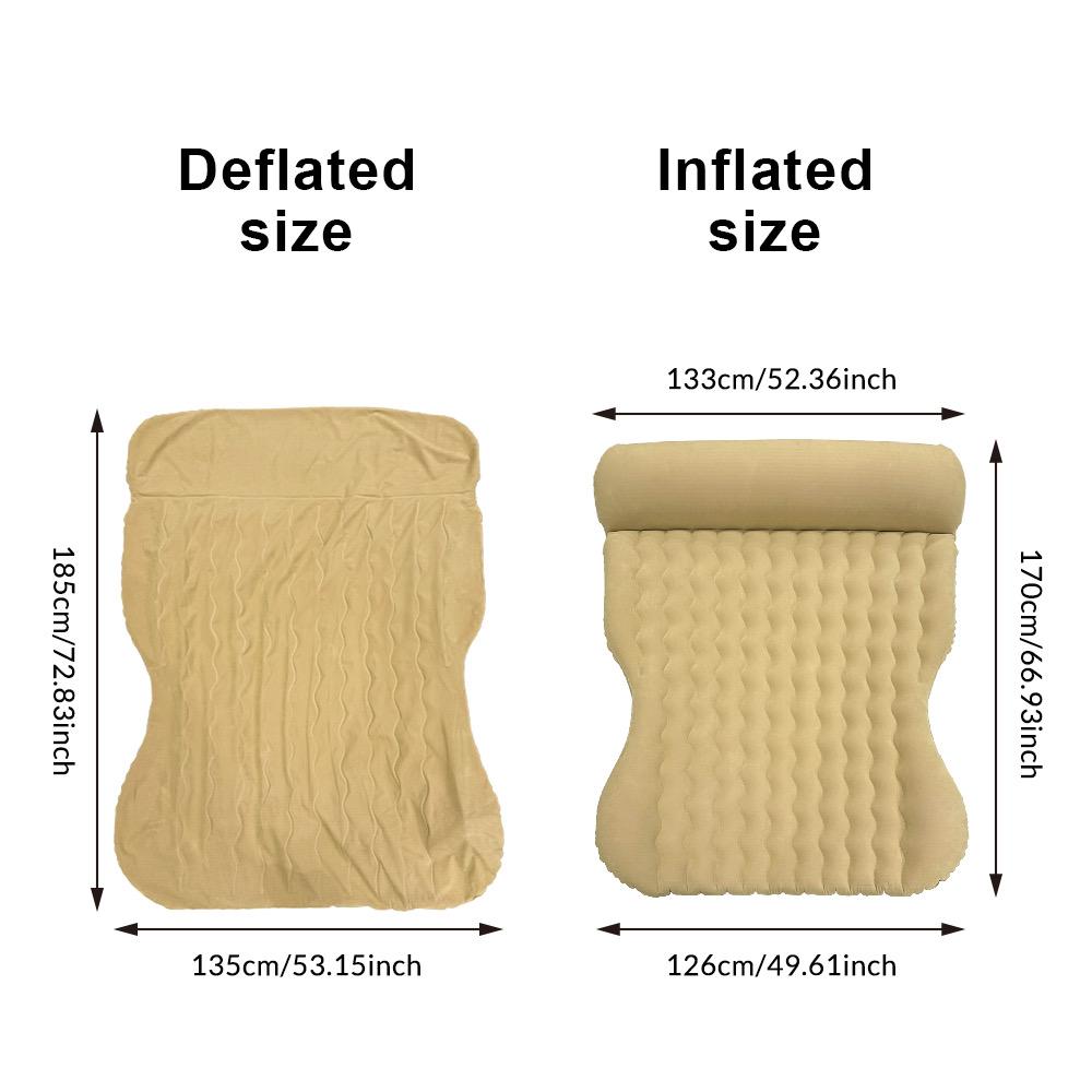 Oshotto Self-Inflating Car Air Mattress for SUV - Thick & Comfortable Trunk Camping Bed, Fits Most SUVs, Trucks | Portable Inflatable Travel Bed for Road Trips & Outdoors | Built-in Pump (Black)