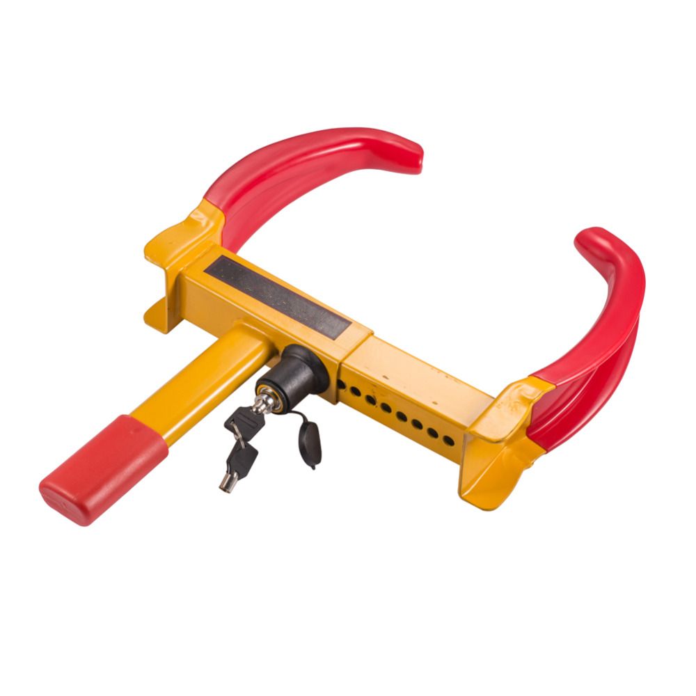Oshotto Heavy Duty Anti Theft Wheel Tyre Lock Clamp (Red, Yellow)