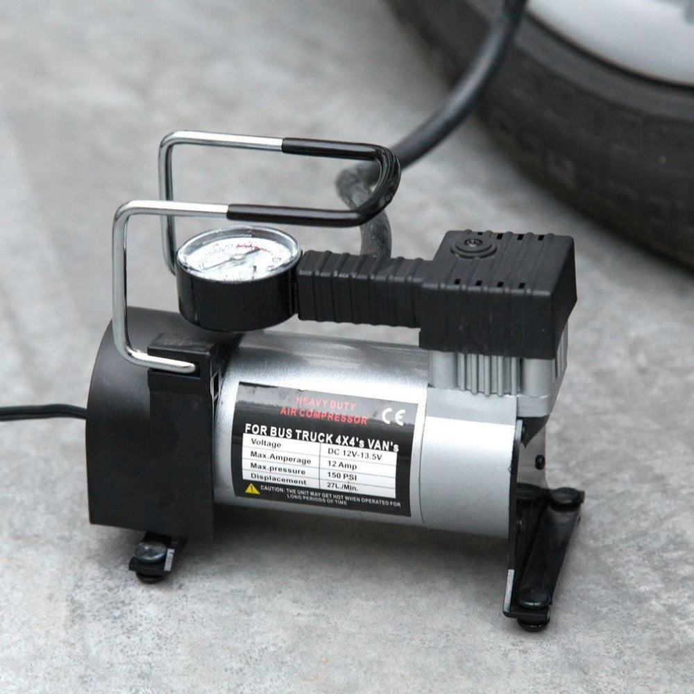 Oshotto 12V Tire Inflator/Air Compressor Metal Body Suitable for All Cars, Sedan & SUV
