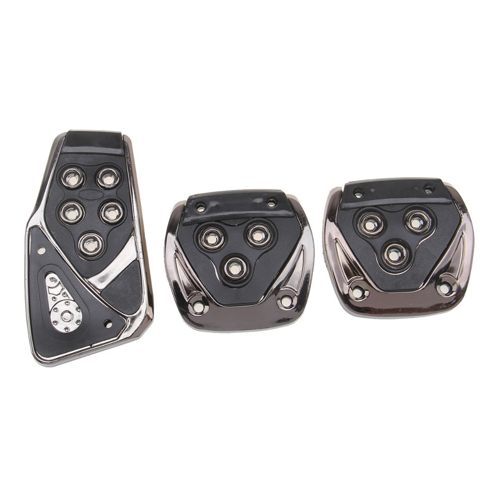 Oshotto 3 Pcs Non-Slip Manual CS-375 Car Pedals kit Pad Covers Set for All Cars (Black)