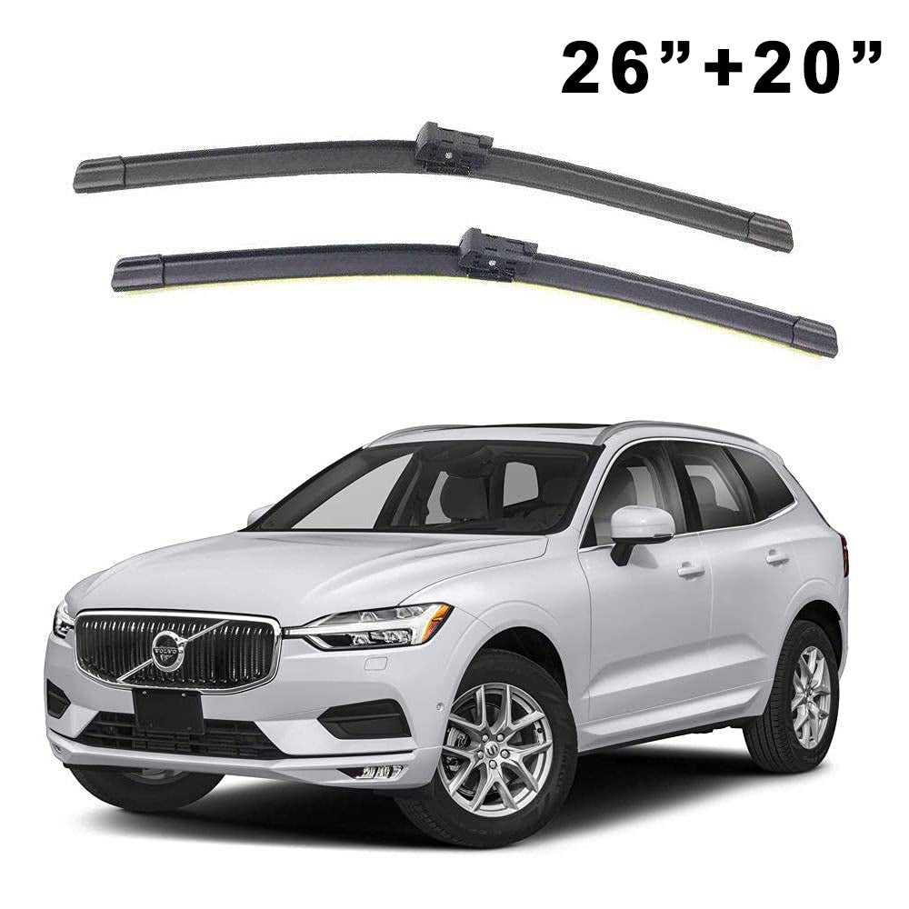 Oshotto Frameless (O.E.M Type) Wiper Blades Compatible with Volvo XC60 (26" / 20")