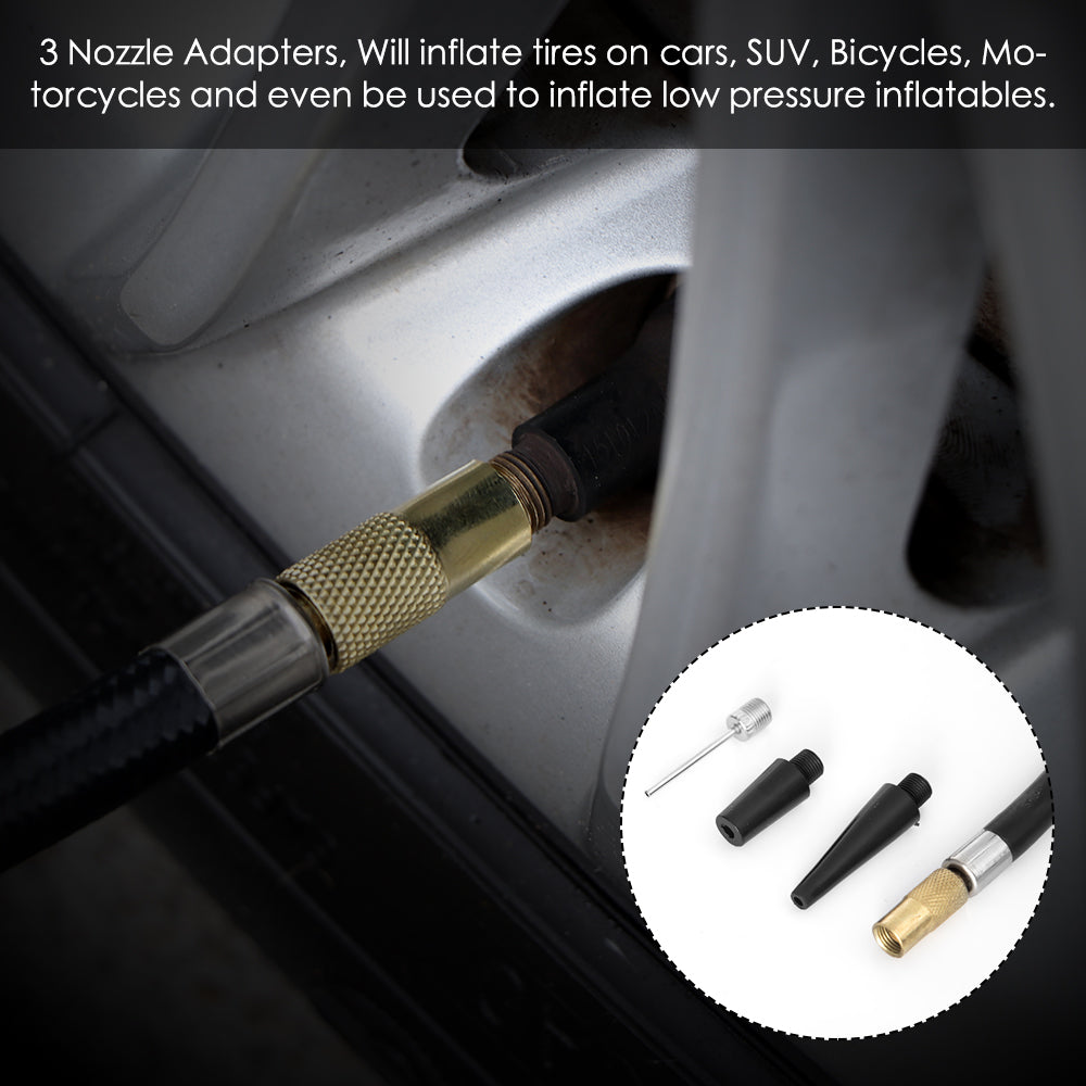 Oshotto 12V Tire Inflator/Air Compressor Metal Body Suitable for All Cars, Sedan & SUV