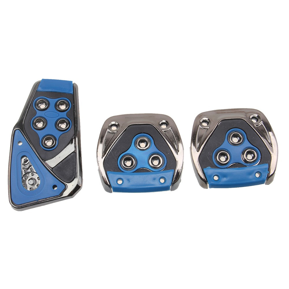 Oshotto 3 Pcs Non-Slip Manual CS-375 Car Pedals kit Pad Covers Set for All Cars (Blue)