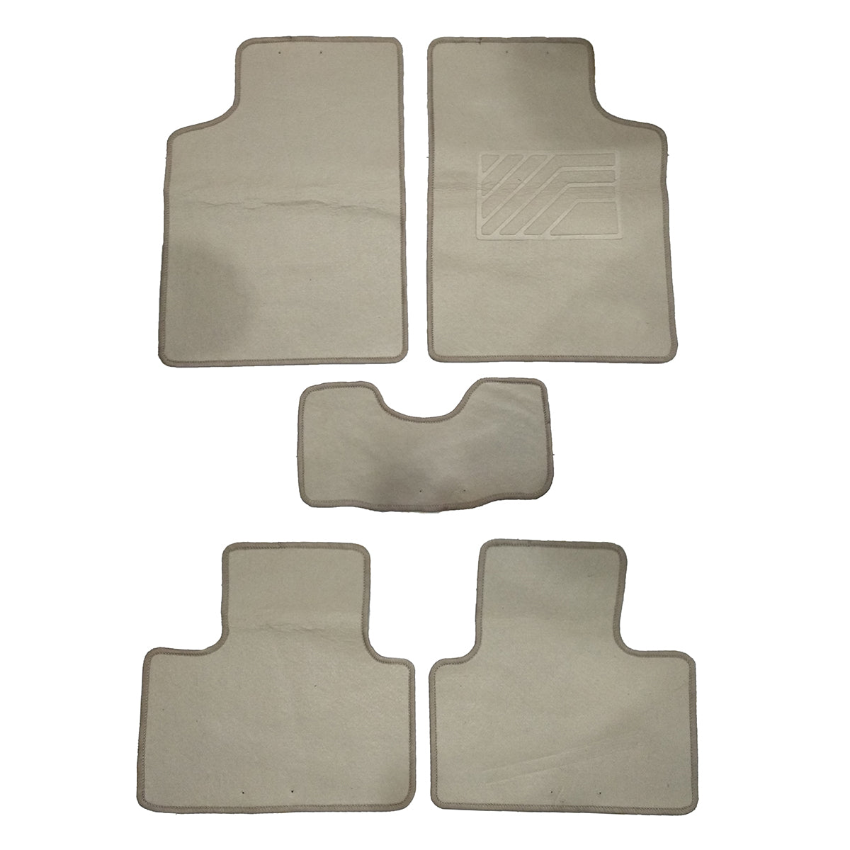 Oshotto/Matcon Carpet Foot mat Universal for All Cars (Set of 5, Beige)