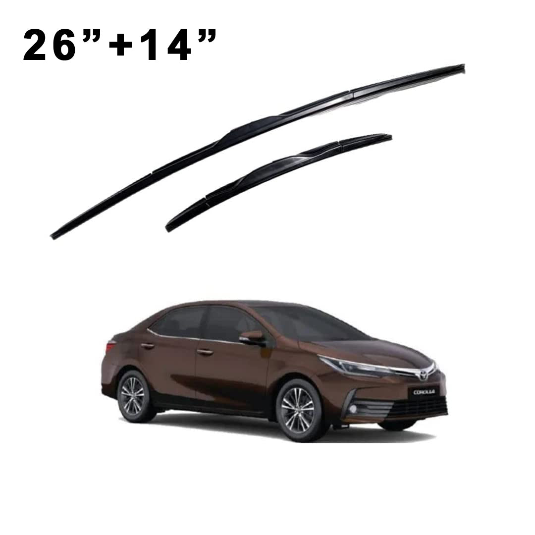 Oshotto Frameless (O.E.M Type) Wiper Blades Compatible with Toyota Altis(26"/14")