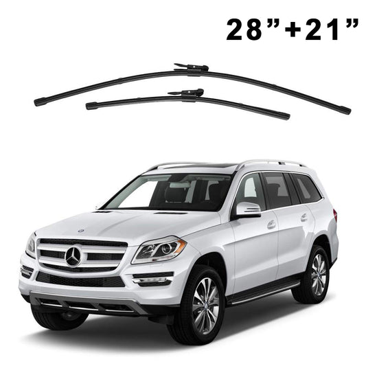 Oshotto Frameless (O.E.M Type) Wiper Blades Compatible with Mercedes Benz GL (28" / 21")
