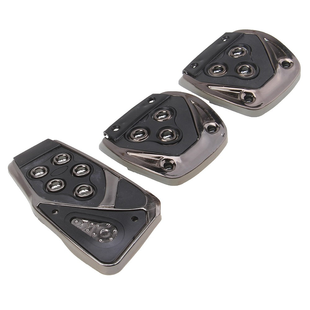 Oshotto 3 Pcs Non-Slip Manual CS-375 Car Pedals kit Pad Covers Set for All Cars (Black)