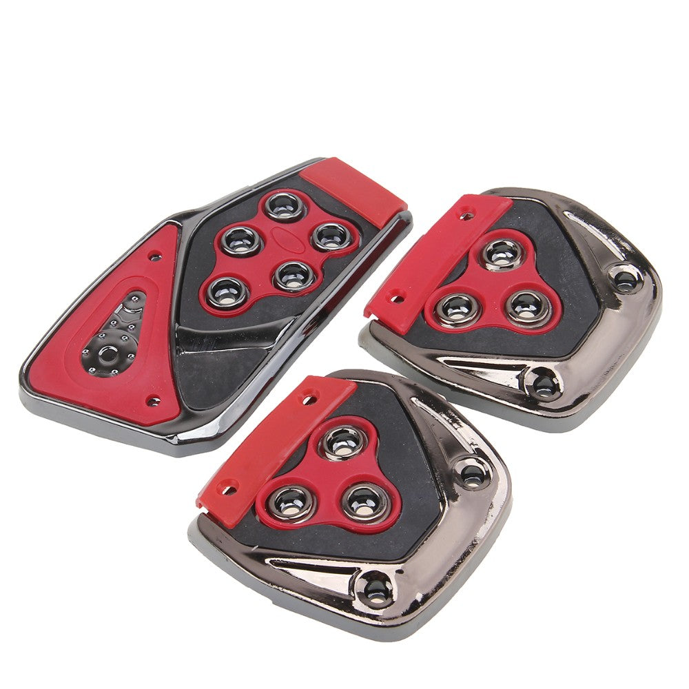 Oshotto 3 Pcs Non-Slip Manual CS-375 Car Pedals kit Pad Covers Set for All Cars (Red)