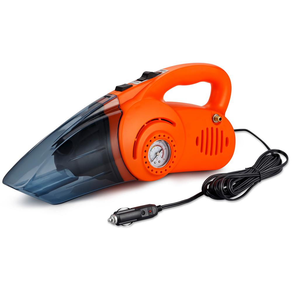 Oshotto 100W Heavy Duty Car Vacuum Cleaner Cum 120W Heavy Duty OSHO-102/O Air Compressor/Tyre Inflator (2 in 1)-Orange