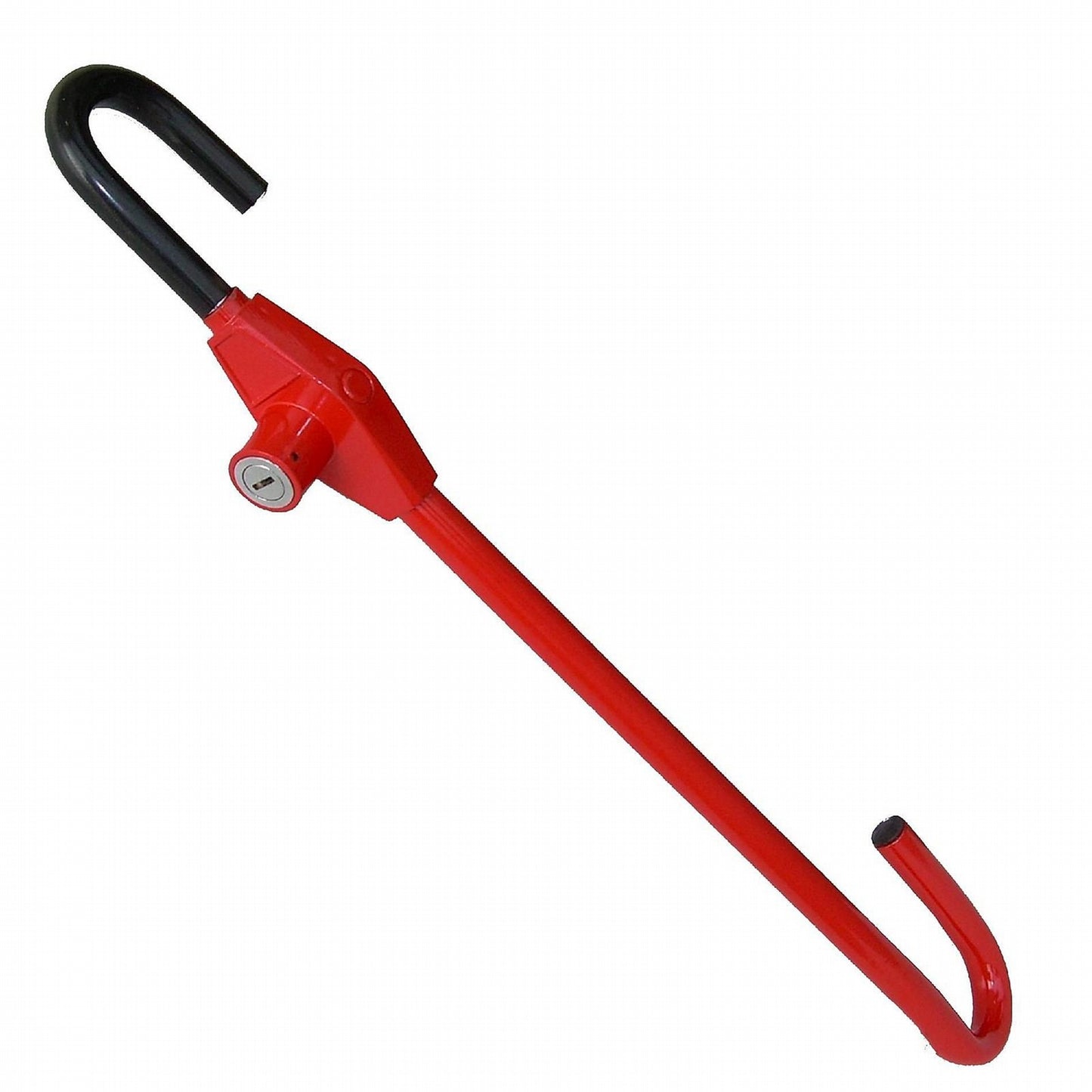 Oshotto Anti-Theft Car Steering Lock Brake Pedal/Steering Adjustable Steel Locking Bar for All Cars (Red)