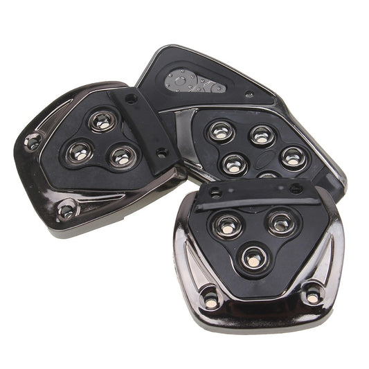 Oshotto 3 Pcs Non-Slip Manual CS-375 Car Pedals kit Pad Covers Set for All Cars (Black)