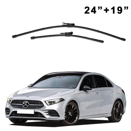 Oshotto Frameless (O.E.M Type) Wiper Blades Compatible with Mercedes Benz A Class (24" / 19")