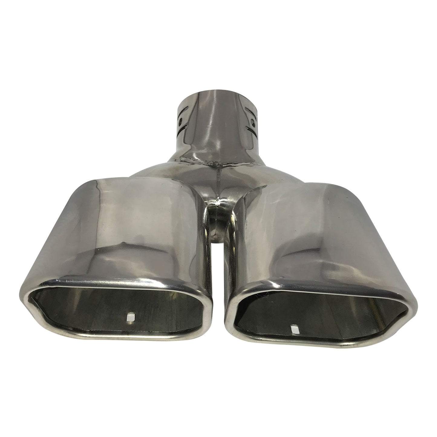 Oshotto Stainless Steel SS-016 Dual Pipe Car Exhaust Muffler Silencer Cover Universal for All Cars (Chrome)