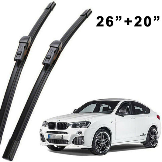 Oshotto Frameless (O.E.M Type) Wiper Blades Compatible with BMW X4 (26" / 20")