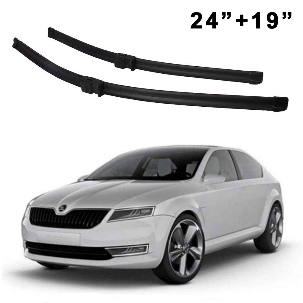 Oshotto Frameless (O.E.M Type) Wiper Blades Compatible with Skoda Laura (24" / 19")