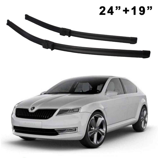 Oshotto Frameless (O.E.M Type) Wiper Blades Compatible with Skoda Laura (24" / 19")
