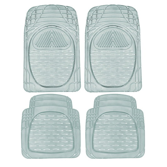 Oshotto Transparent (6204) Car Foot Mat Universal for All Cars (Set of 4, Transparent)