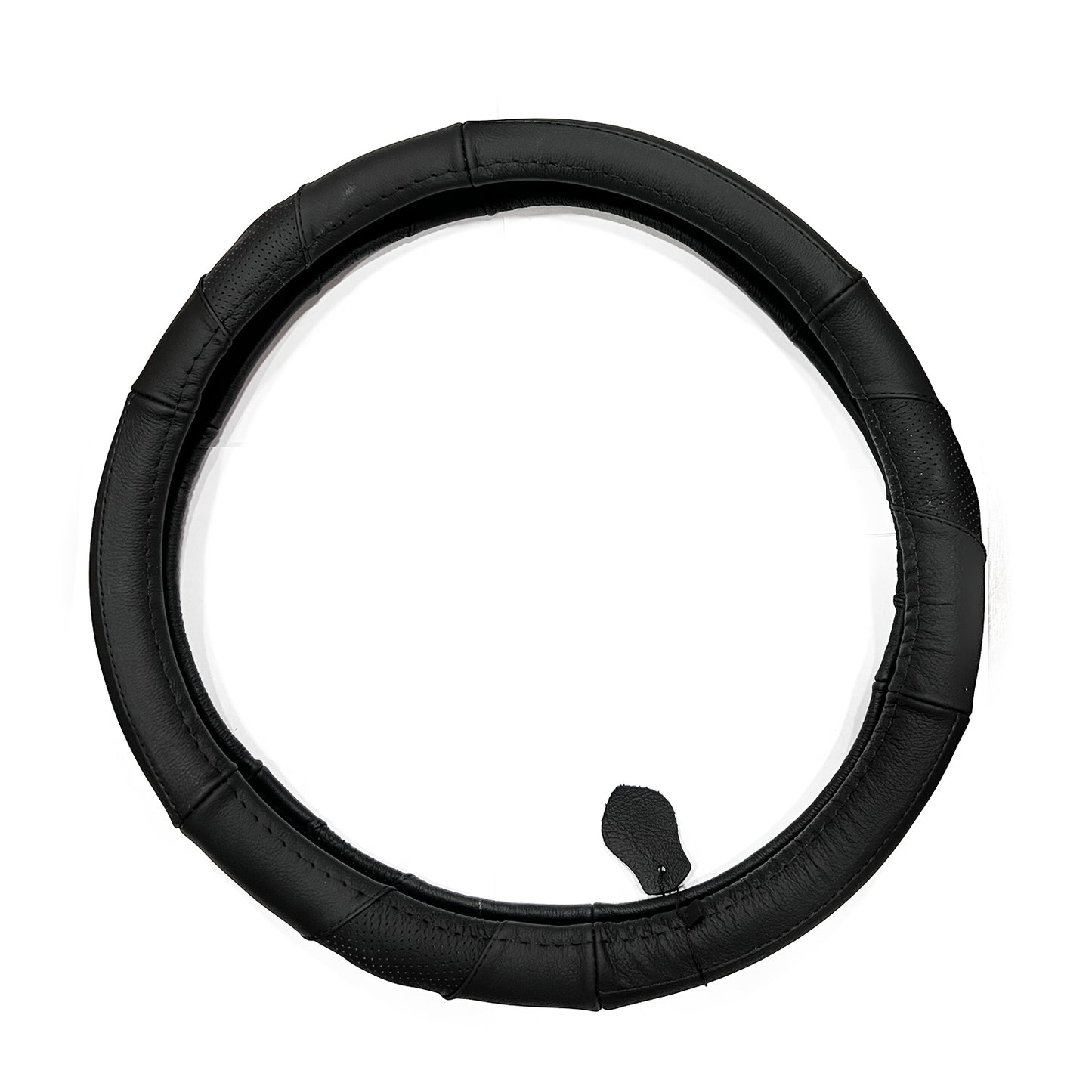 Oshotto SC-004-A Leather Car Steering Cover (Black,Medium)