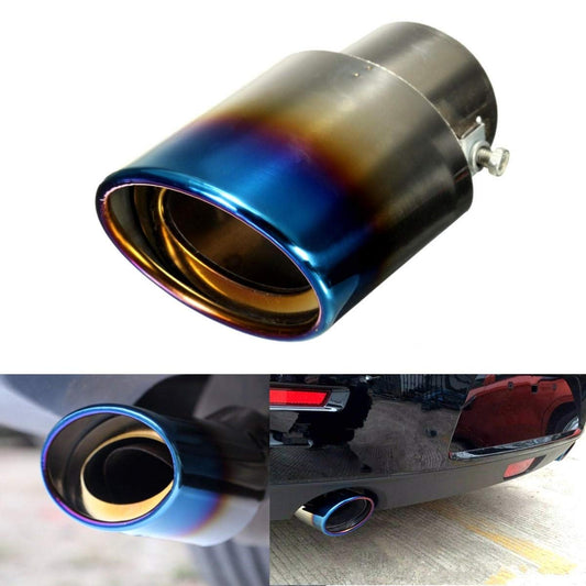 Oshotto SS-006 Stainless Steel Car Exhaust Muffler Silencer Cover Universal for All Cars (Multicolor)