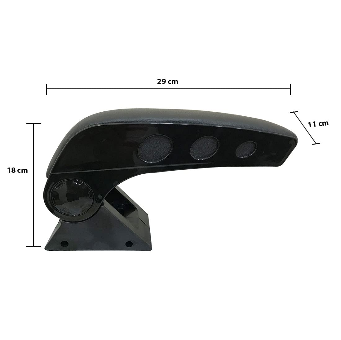 Oshotto Dual Tone Car Armrest Console Dark Black Unversal for All Cars
