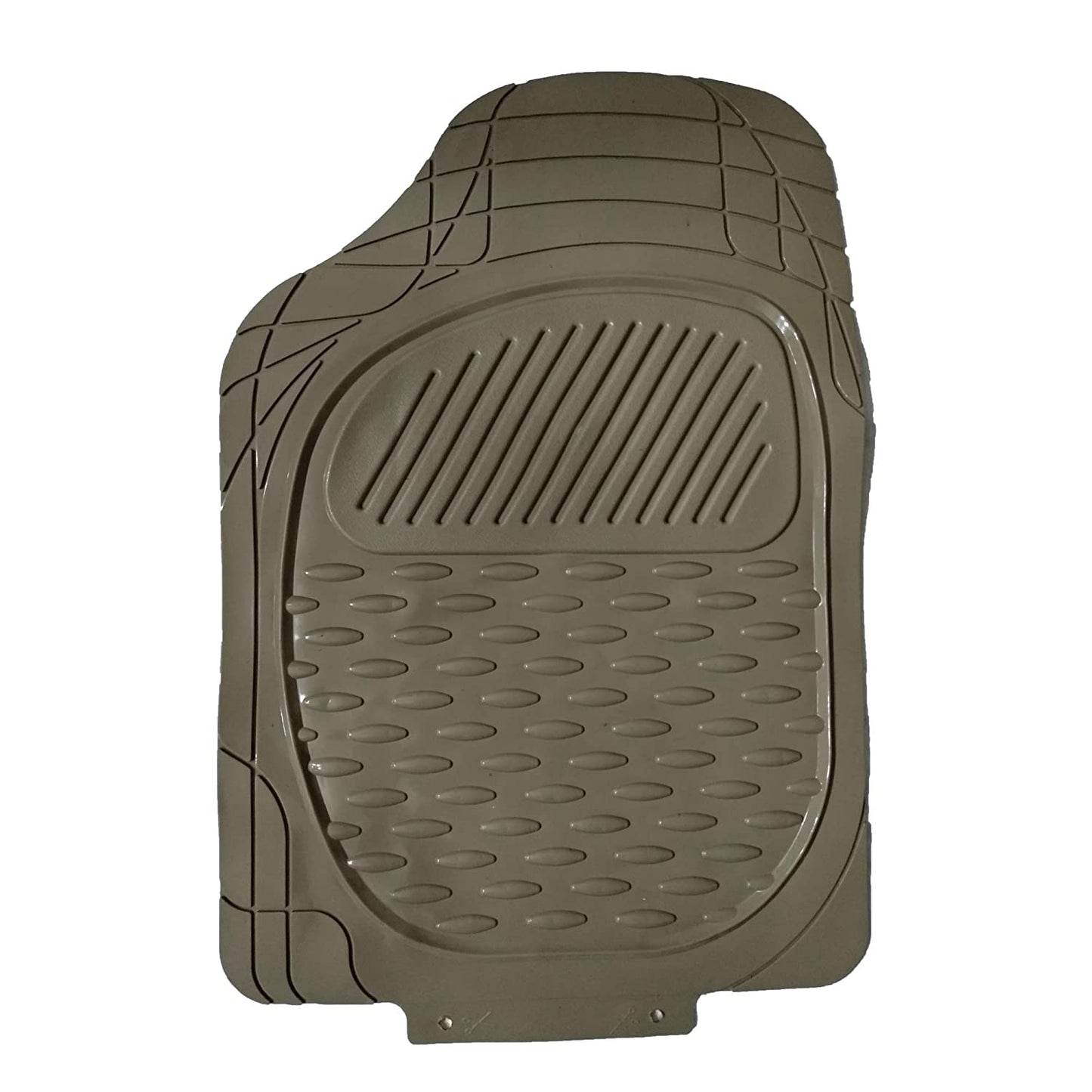 Oshotto (6255) Anti Skid Rubber Car Foot Mat for All Cars (Set of 5, Beige)