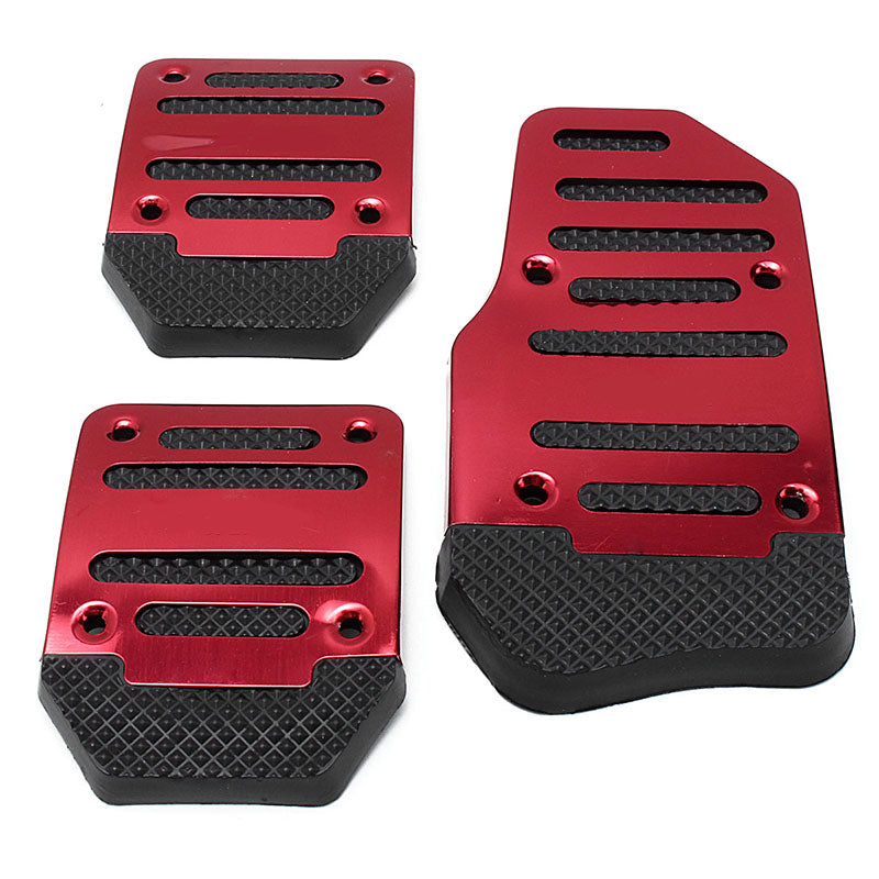 Oshotto 3 Pcs Non-Slip Manual CS-373 Car Pedals Kit Sports Pad Covers Set for All Cars (Red)
