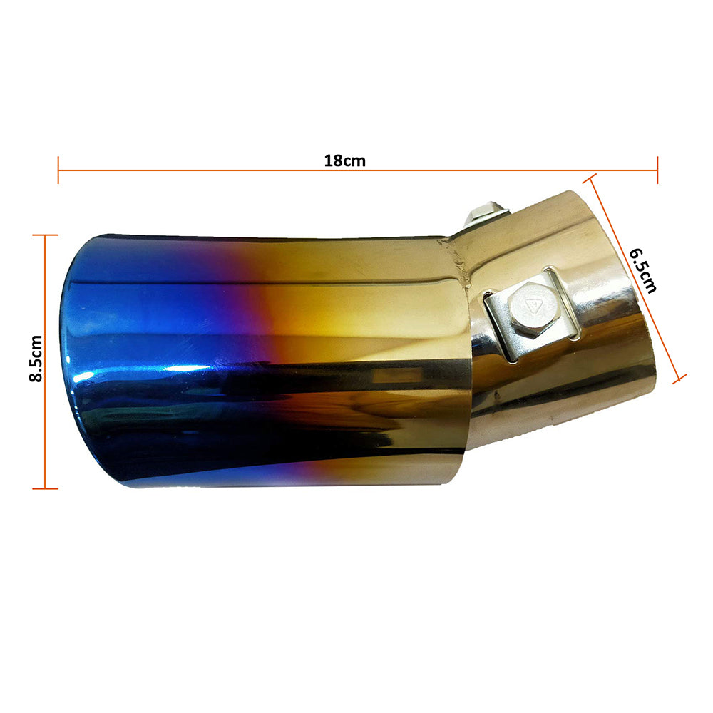 Oshotto Stainless Steel SS-008 Car Exhaust Muffler Silencer Cover (Multicolor)