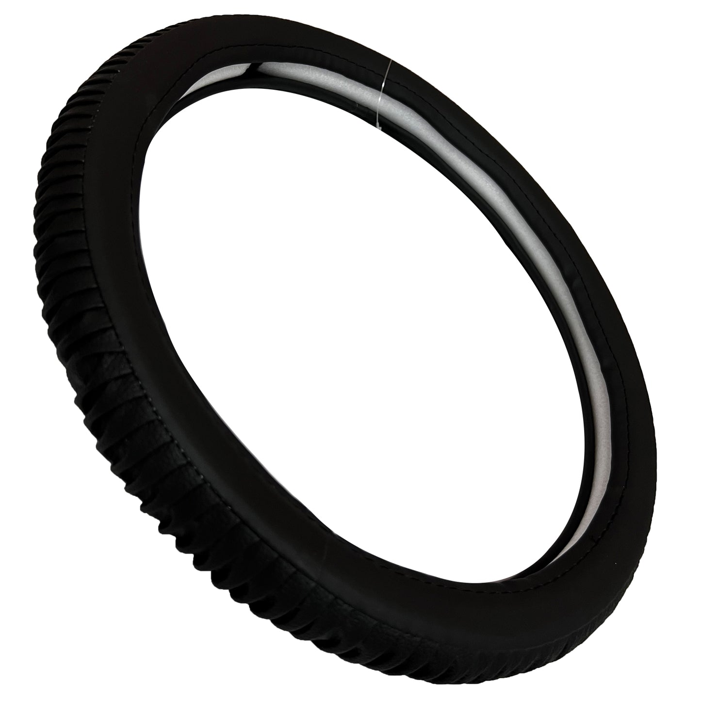 Oshotto SC-15 Fiber Leather Car Steering Cover For All Cars (Black)