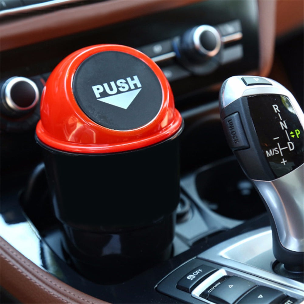 Oshotto Car Dustbin/Mini Car Trash Bin/Compact Car Garbage Bin/Car Garbage Can/Car Storage Bucket Trash Bag/Dust Case Holder Bin/Car Ashtray for All Cars (One Piece)