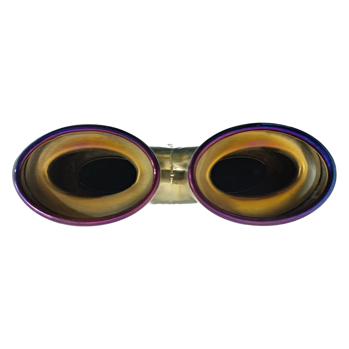 Oshotto Stainless Steel Dual Pipe SS-013 Car Exhaust Muffler Silencer Cover (Multicolor)