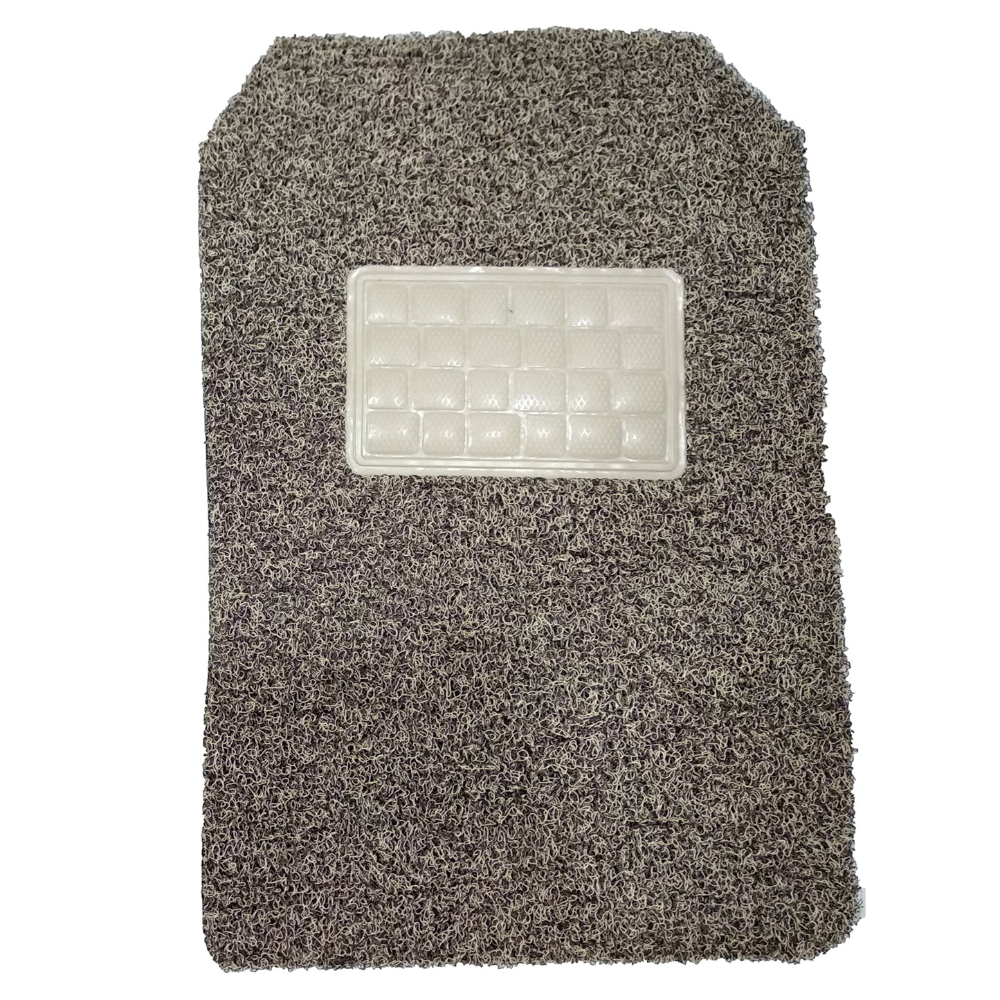 Oshotto Anti Skid Curly Noodle Grass 12mm Car Foot/Floor Mats for All Cars (Set of 5, Beige)