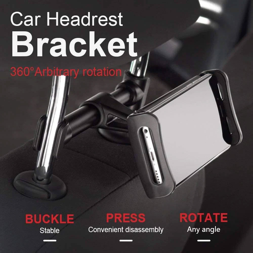 Oshotto 360 Degree Rotating Adjustable Headrest Back Seat Car Smart Phone/Tablet Holder for All Cars