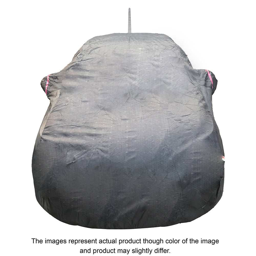 Oshotto 100% Dust Proof, Water Resistant Grey Car Body Cover with Mirror & Antenna Pocket For Honda Jazz