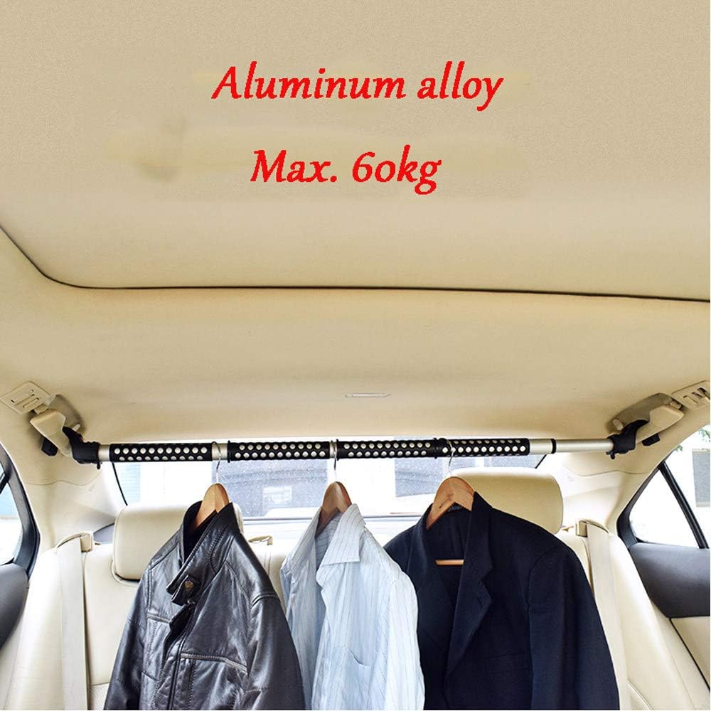 Oshotto Car Telescopic Clothes Hanger Bar, Car Clothes Rod Bar, Heavy-Duty Non-Slip Rubber Clothes Bar for All Cars