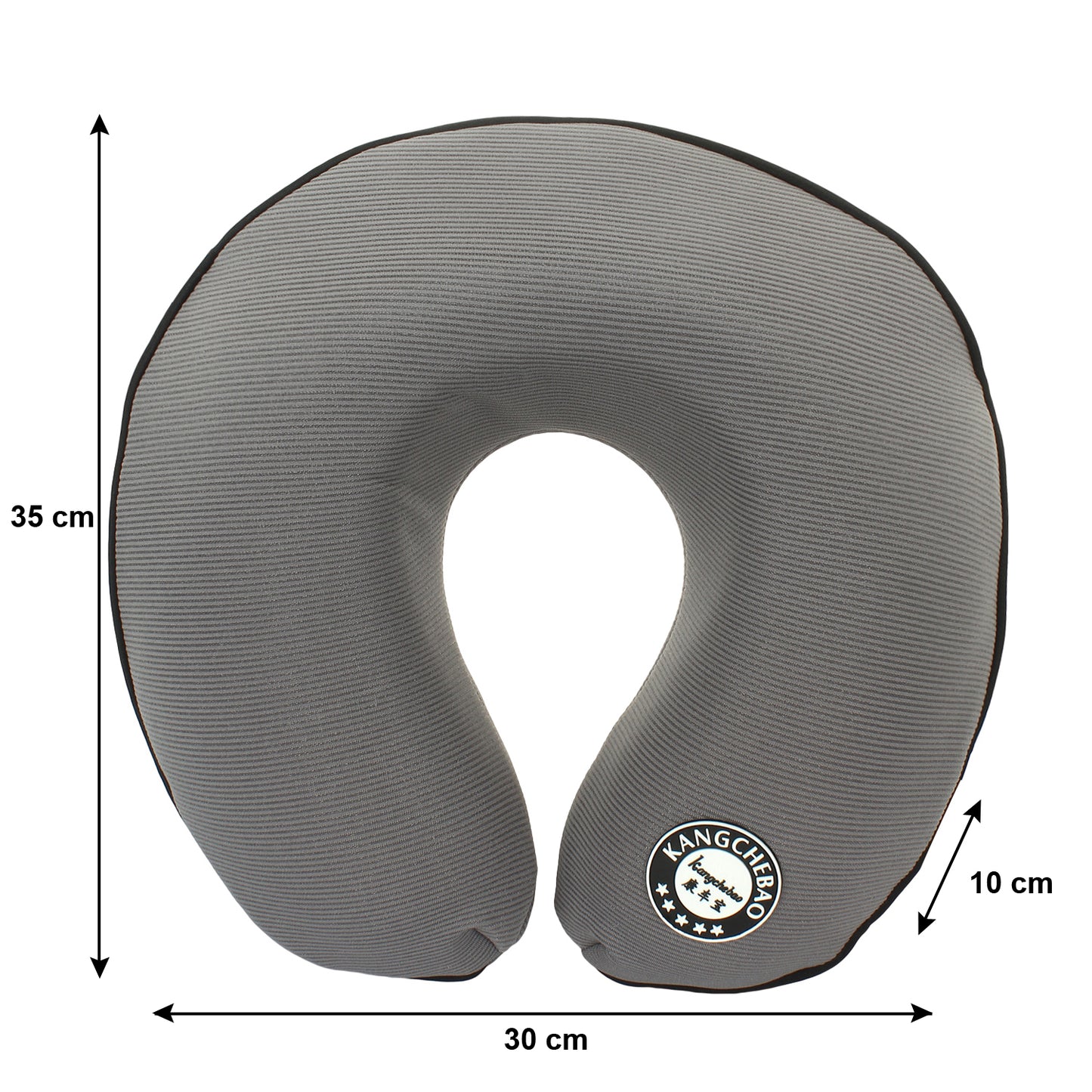 Oshotto U Shape Memory Foam Travel Car Neck Pillow for All Cars (Grey)