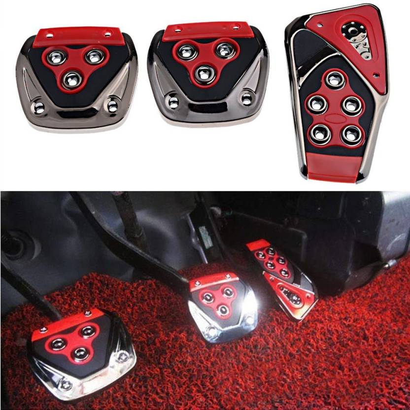 Oshotto 3 Pcs Non-Slip Manual CS-375 Car Pedals kit Pad Covers Set for All Cars (Red)