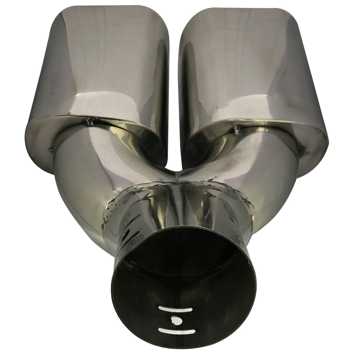 Oshotto Stainless Steel SS-016 Dual Pipe Car Exhaust Muffler Silencer Cover Universal for All Cars (Chrome)