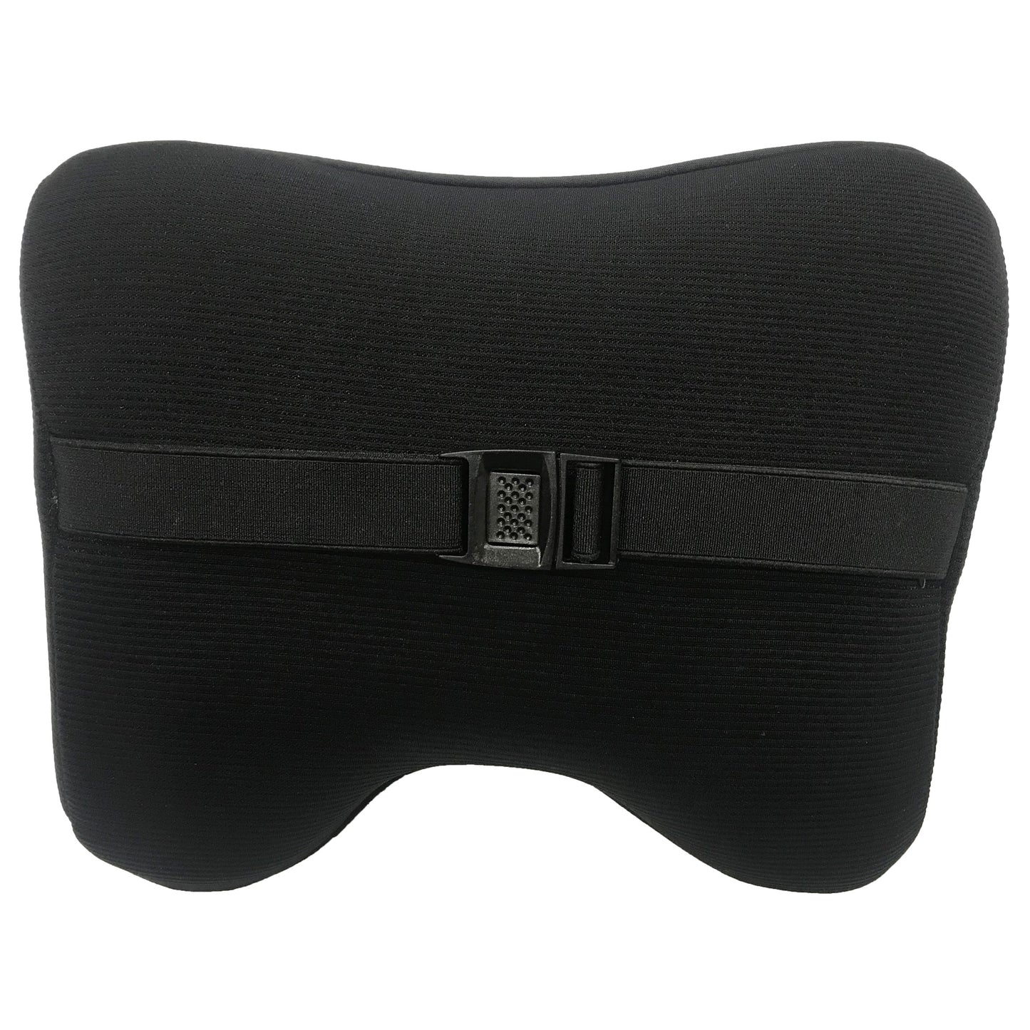 Oshotto Air Fabric Lumbar Support Memory Foam Orthopedic Cushion for All Cars (Black)