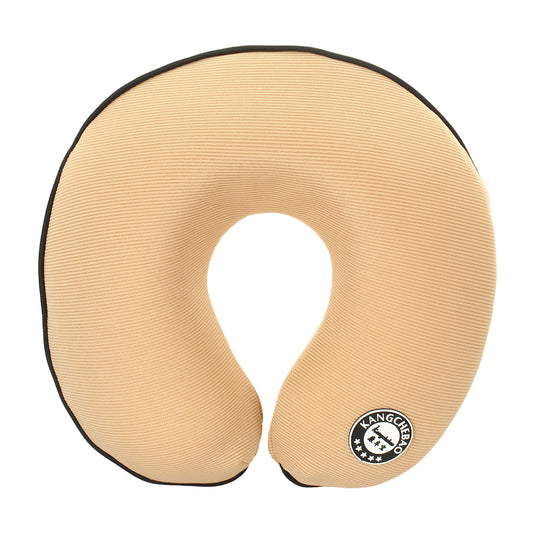 Oshotto U Shape Memory Foam Travel Car Neck Pillow for All Cars (Beige)
