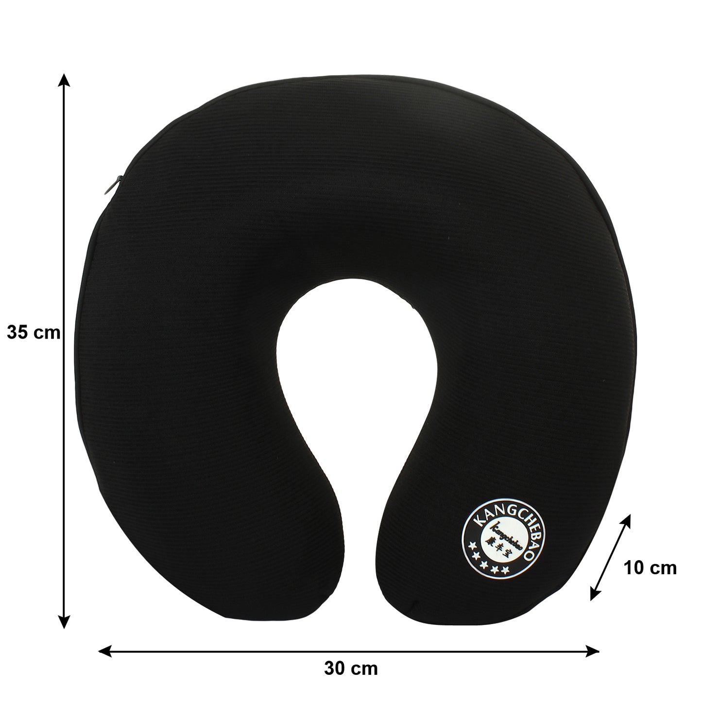 Oshotto U Shape Memory Foam Travel Car Neck Pillow for All Cars (Black)