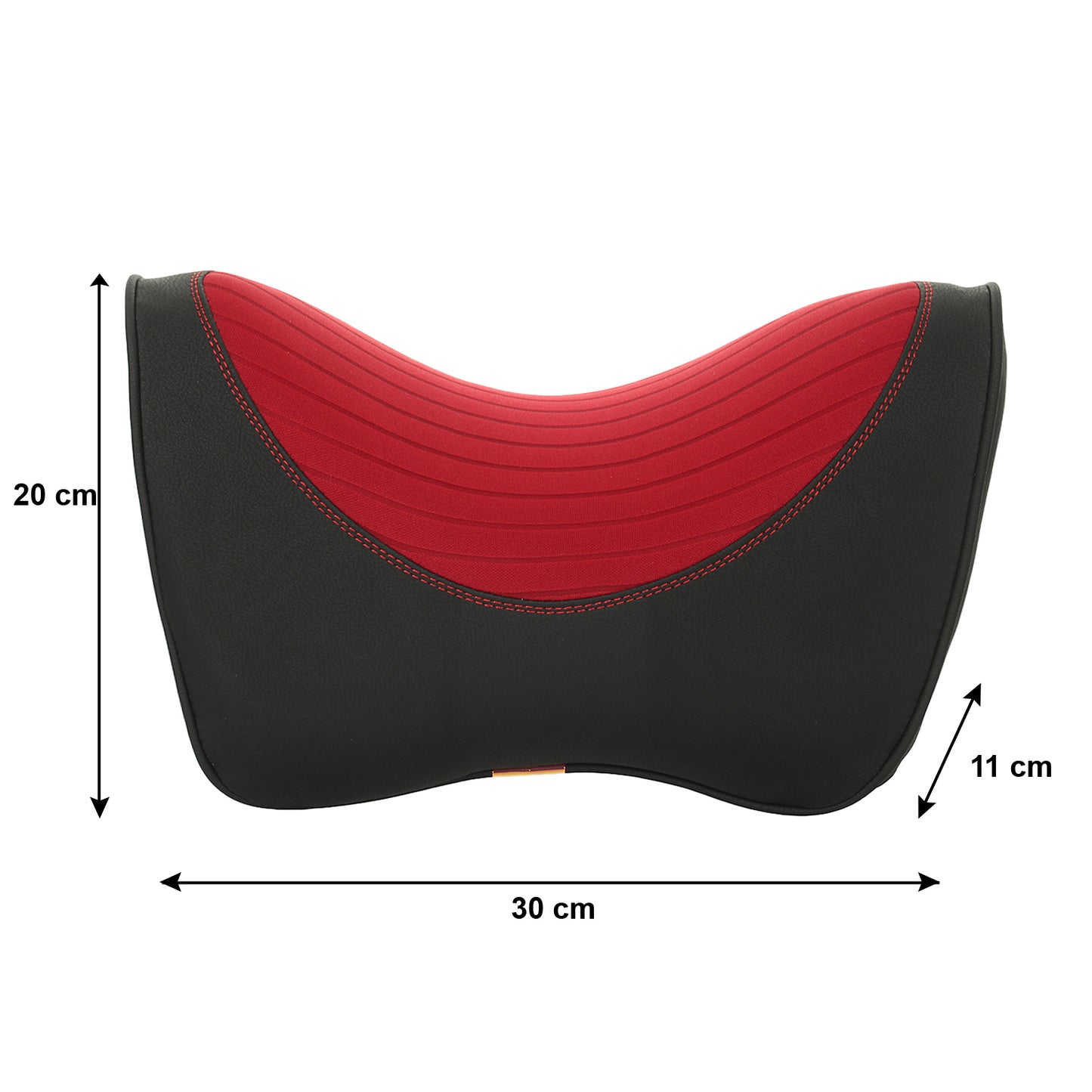 Oshotto Memory Foam (NR-05) Car Neck Rest, Neck Support for All Cars (Black, Red)