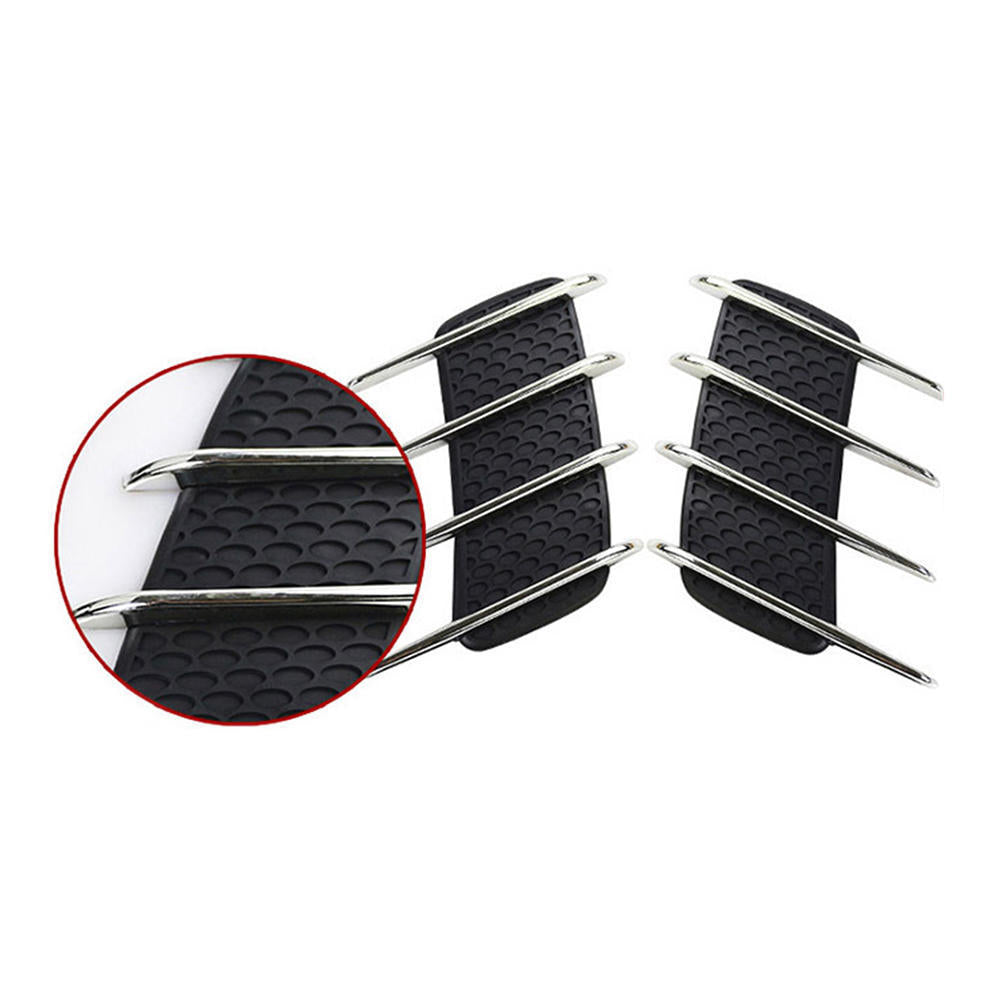 Oshotto 2Pcs OB-514 Car Decorative Electroplate Air Flow Intake Scoop Turbo Bonnet Vent Hood For All Cars