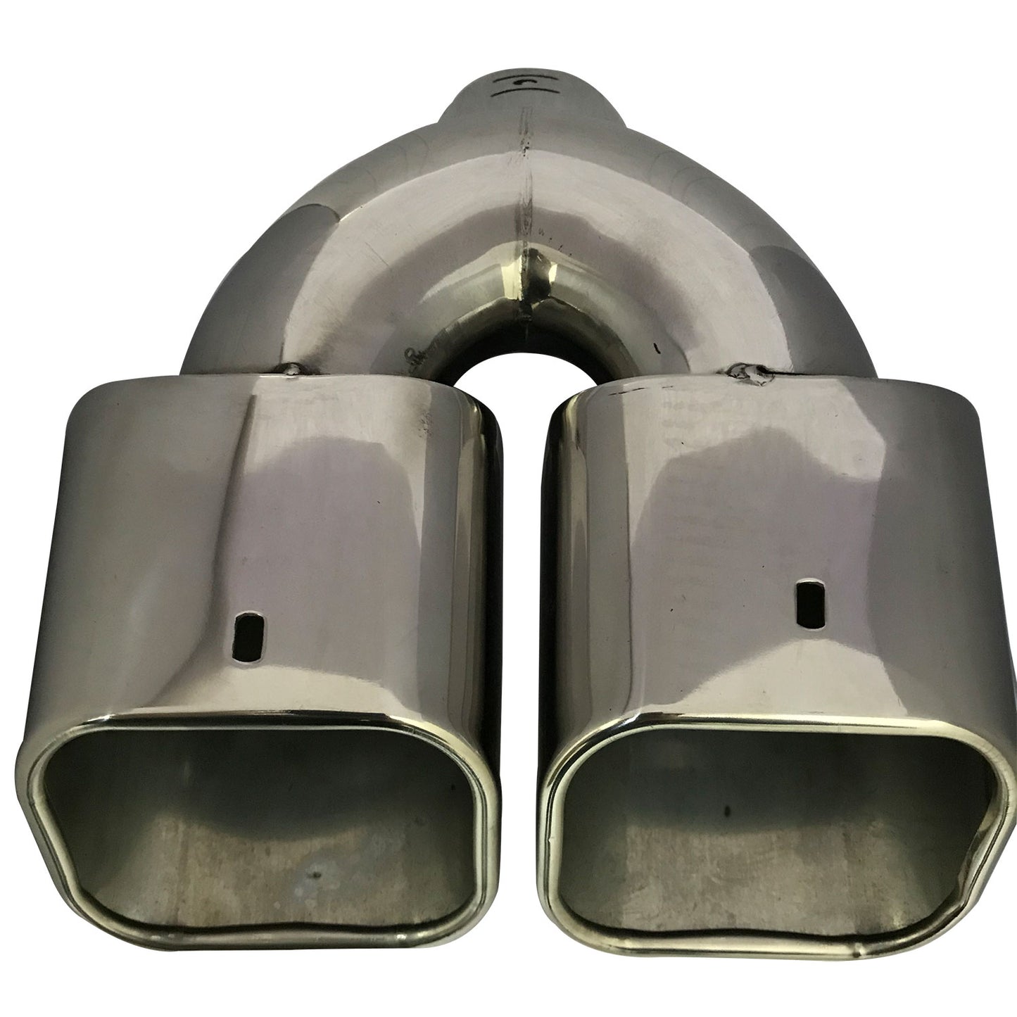 Oshotto Stainless Steel SS-016 Dual Pipe Car Exhaust Muffler Silencer Cover Universal for All Cars (Chrome)
