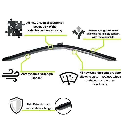 Oshotto Frameless (O.E.M Type) Wiper Blades Compatible with Mercedes Benz GLS (24"/22")
