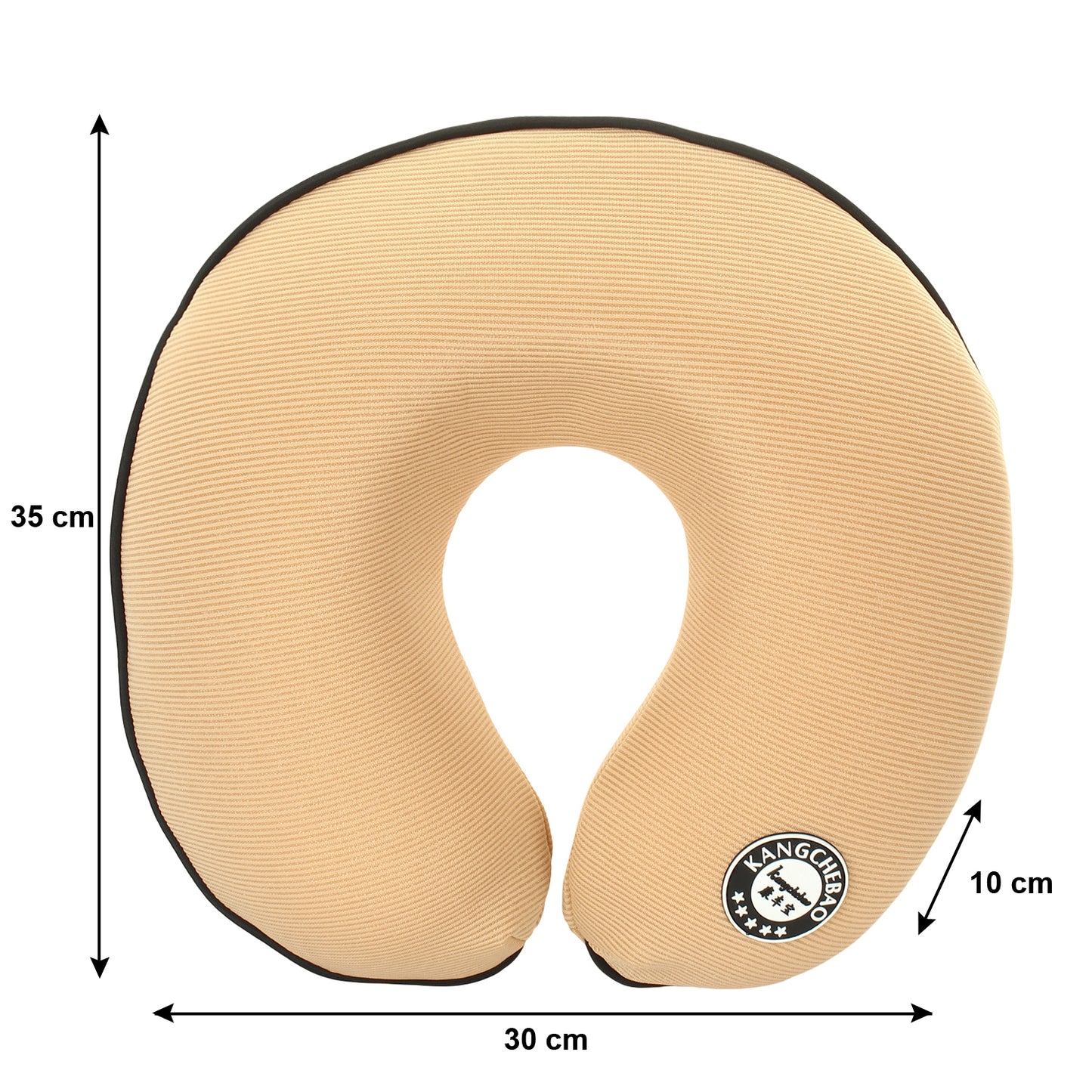 Oshotto U Shape Memory Foam Travel Car Neck Pillow for All Cars (Beige)