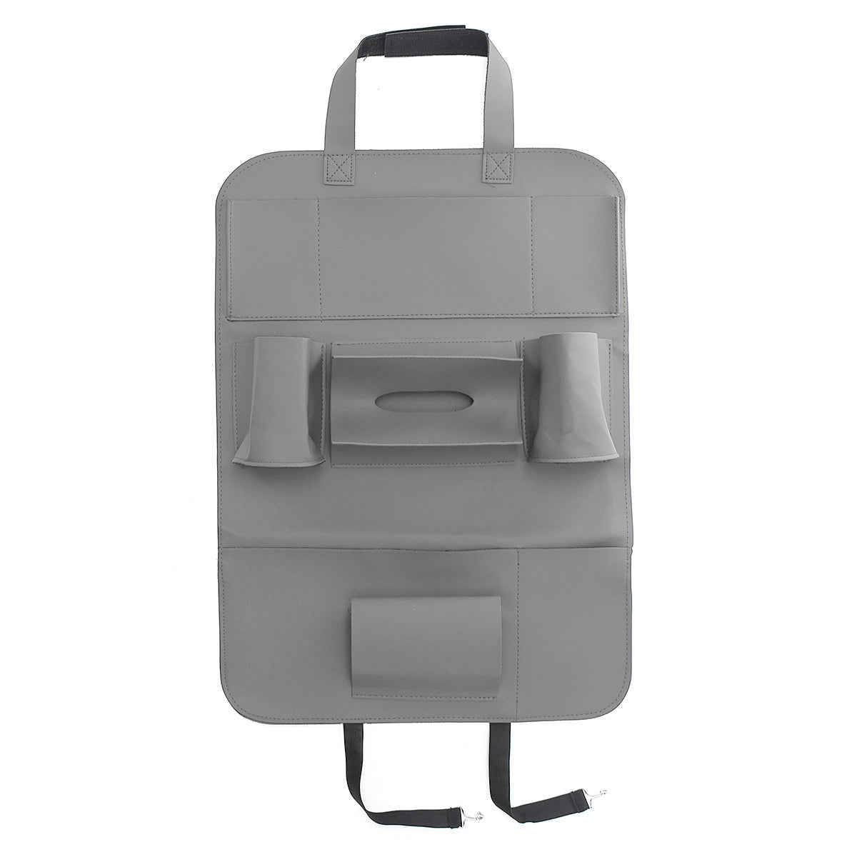 Oshotto Car Backseat Storage Organizer Phone Holder,Multi-Pocket for Bottles, Tissue Boxes,Kids Toy Storage and Great Travel Accessory for All Cars (Dark Grey)